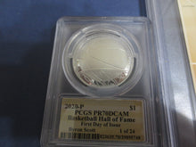 Load image into Gallery viewer, 2020-P $1 Proof Silver Basketball Hall Of Fame PR70 PCGS FDOI Byron Scott 1 of 24 with COA Slab - First-American-Modern-Coins
