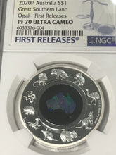 Load image into Gallery viewer, 2020 Australia Great Southern Land Opal 1oz Silver Proof NGC PF70 First Release