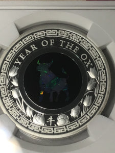 2021 Australia OPAL LUNAR Year the OX 1 oz Silver Proof NGC PF70 Early Release