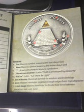 Load image into Gallery viewer, 2022 Niue $10 5-oz Silver Eye of Providence Ultra High Relief Gilt Antiqued Coin NGC MS70 First Day of Issue