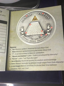 2022 Niue $10 5-oz Silver Eye of Providence Ultra High Relief Gilt Antiqued Coin NGC MS70 First Day of Issue