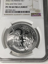 Load image into Gallery viewer, 2022 Saint Helena Una and The Lion Silver Proof NGC PF70