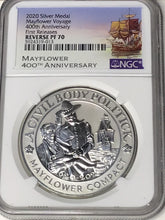 Load image into Gallery viewer, 2020 W Silver Mayflower Voyage NGC PF70 Reverse Proof FIRST RELEASE