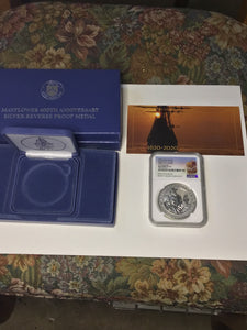 2020 W Silver Mayflower Voyage NGC PF70 Reverse Proof FIRST RELEASE