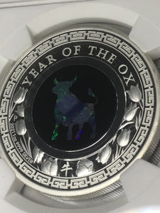 2021 Australia OPAL LUNAR Year the OX 1 oz Silver Proof NGC PF70 Early Release