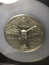 Load image into Gallery viewer, 2022 Niue $10 5-oz Silver Eye of Providence Ultra High Relief Gilt Antiqued Coin NGC MS70 First Day of Issue