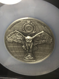 2022 Niue $10 5-oz Silver Eye of Providence Ultra High Relief Gilt Antiqued Coin NGC MS70 First Day of Issue