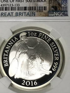 2016 2 Pound BRITANNIA PF70 Ultra Cameo - ONE OF First 500 Struck