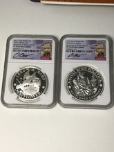 Load image into Gallery viewer, 2020 Mayflower Voyage Silver 2 Coin set NGC PF70 First Release Chris Costello Signed