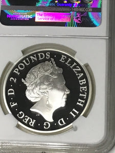 2016 2 Pound BRITANNIA PF70 Ultra Cameo - ONE OF First 500 Struck