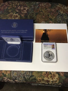 2020 W Silver Mayflower Voyage NGC PF70 Reverse Proof FIRST RELEASE