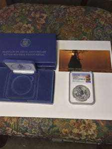 2020 W Silver Mayflower Voyage NGC PF70 Reverse Proof FIRST RELEASE