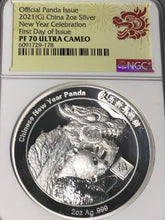 Load image into Gallery viewer, 2021 China New Year Celebration 2oz Silver High Relief NGC PF70 Ultra Cameo