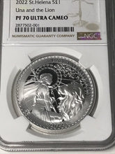 Load image into Gallery viewer, 2022 Saint Helena Una and The Lion Silver Proof NGC PF70