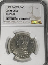 Load image into Gallery viewer, 1839 Capped Bust REEDED EDGED Half Dollar, NGC XF