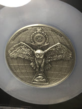 Load image into Gallery viewer, 2022 Niue $10 5-oz Silver Eye of Providence Ultra High Relief Gilt Antiqued Coin NGC MS70 First Day of Issue