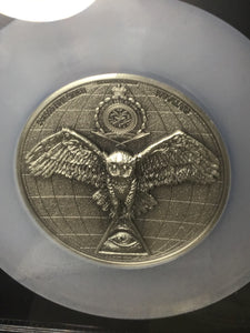 2022 Niue $10 5-oz Silver Eye of Providence Ultra High Relief Gilt Antiqued Coin NGC MS70 First Day of Issue
