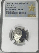 Load image into Gallery viewer, 2020 W Jefferson Nickel Proof NGC PF70 Early Release