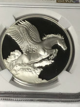 Load image into Gallery viewer, 2014 Tokelau Creatures Myth Legend Pegasus $5 1 oz 999 Silver NGC PF70