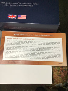 2020 Mayflower Voyage Silver 2 Coin set NGC PF70 First Release Chris Costello Signed