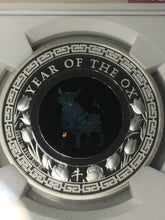 Load image into Gallery viewer, 2021 Australia OPAL LUNAR Year the OX 1 oz Silver Proof NGC PF70 Early Release